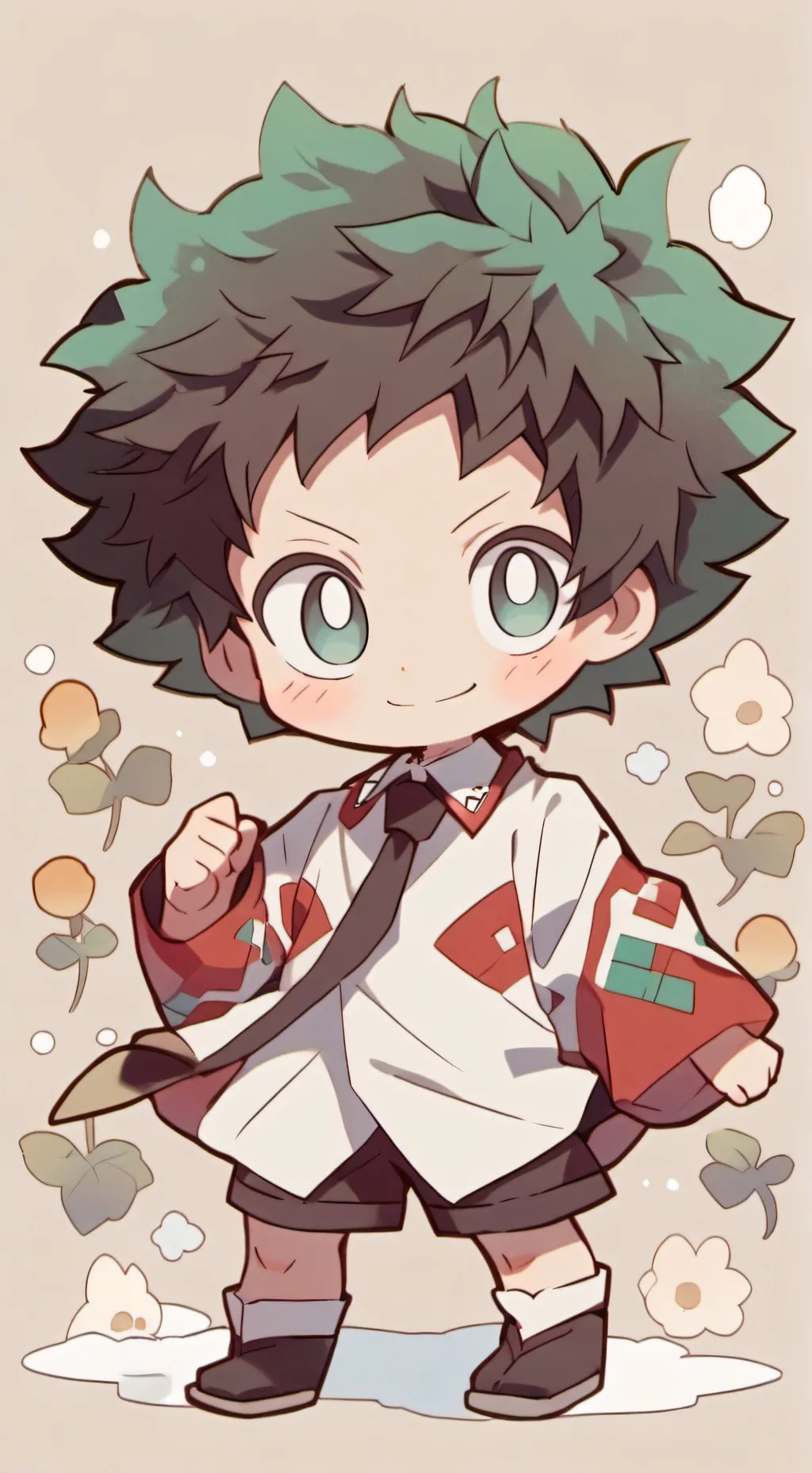 ai character: Mini Izuku background