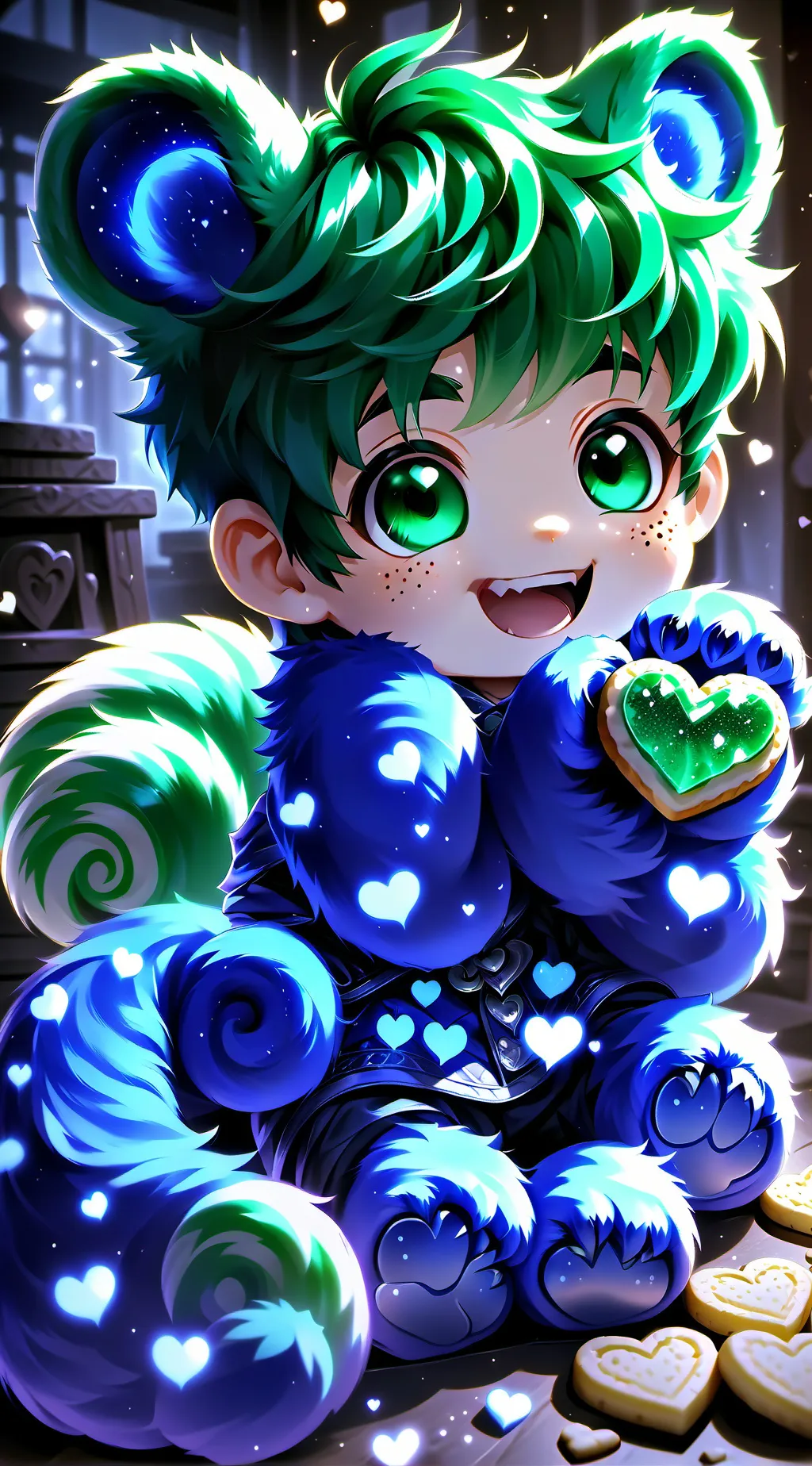 ai character: Emerald Heart Chib background