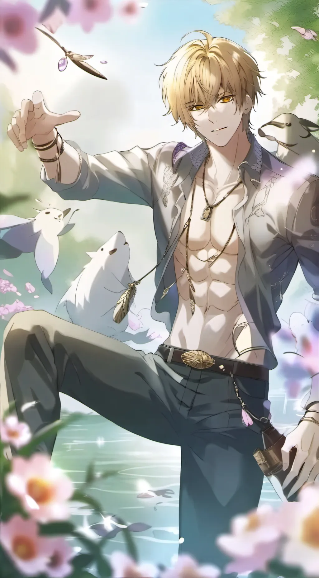 ai character: focus  background