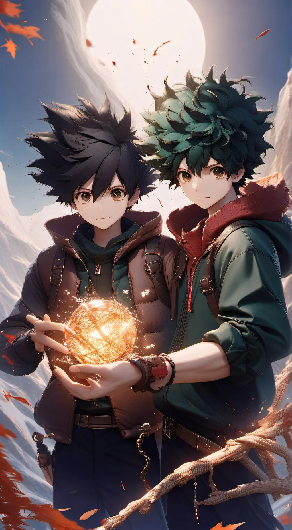 ai character: MHA DEKU NOTEBOOK😱 background