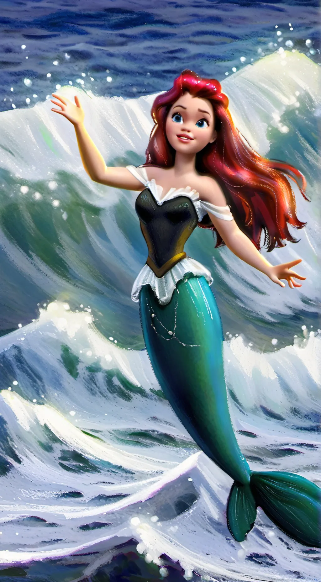 ai character: Princess Ariel  background