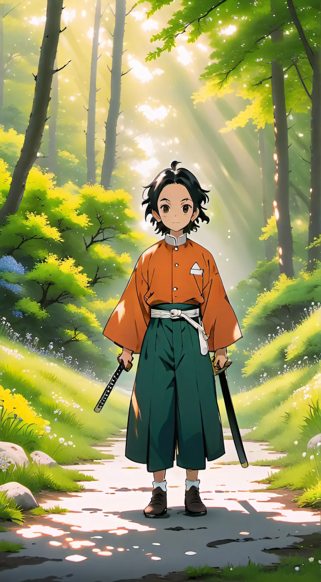 ai character: kny new hashira background