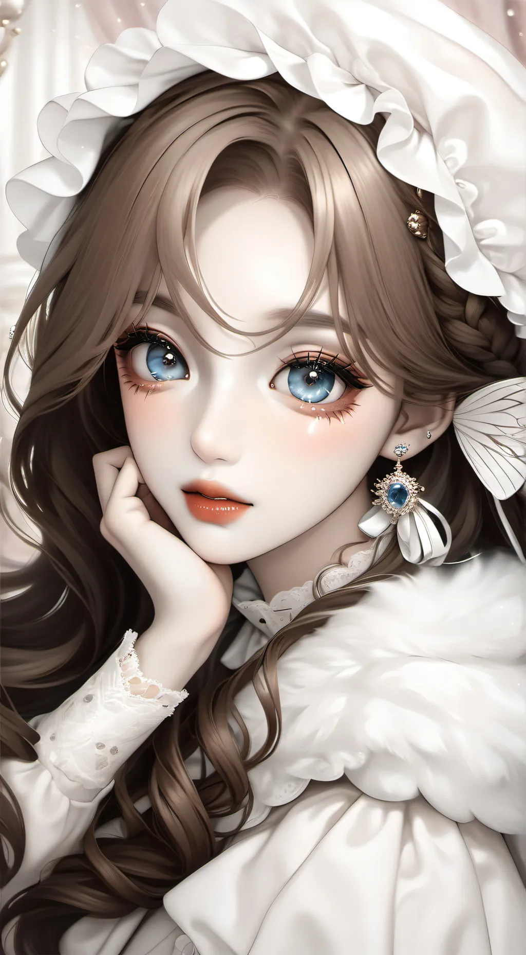 ai character: flower background