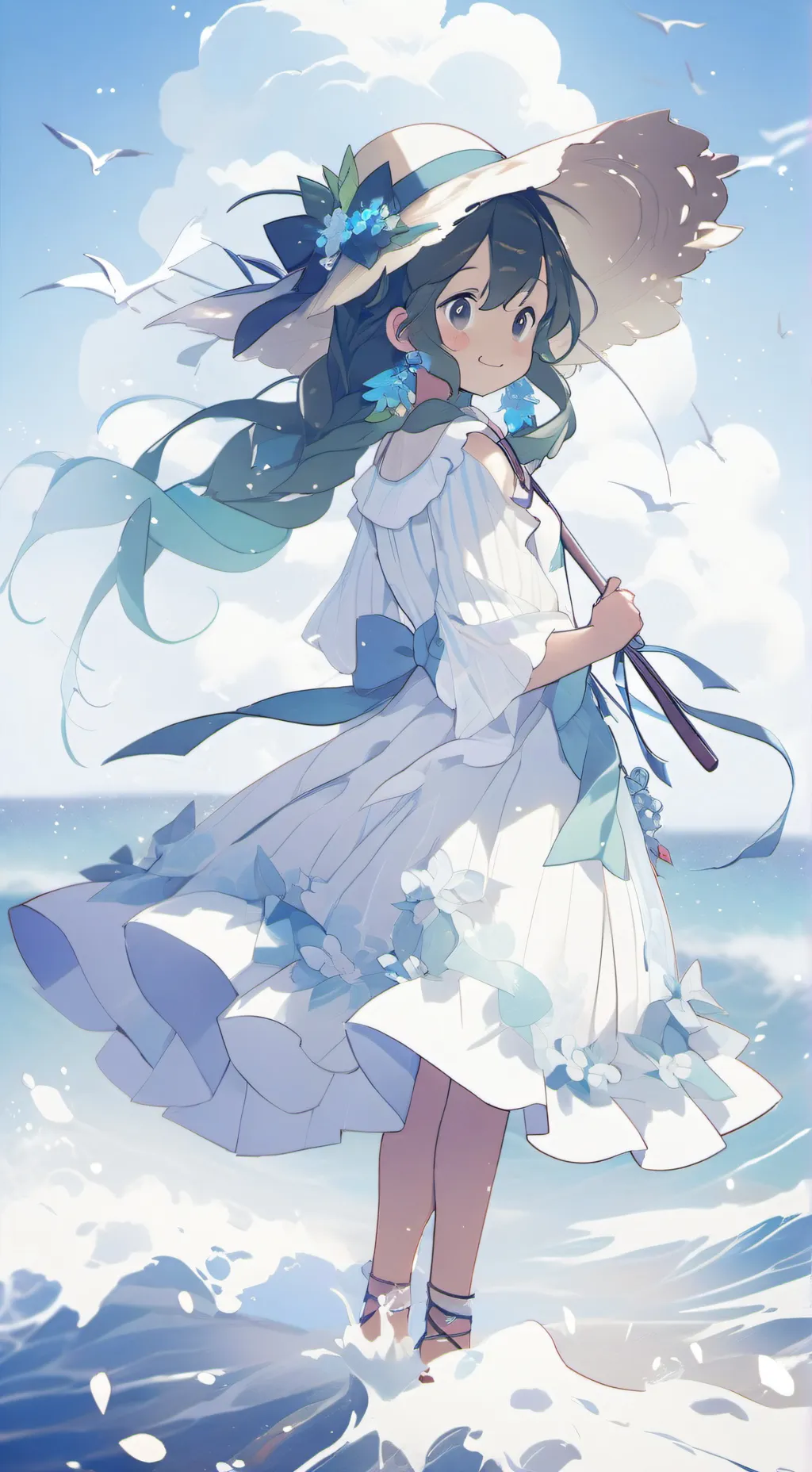 ai character: azul background
