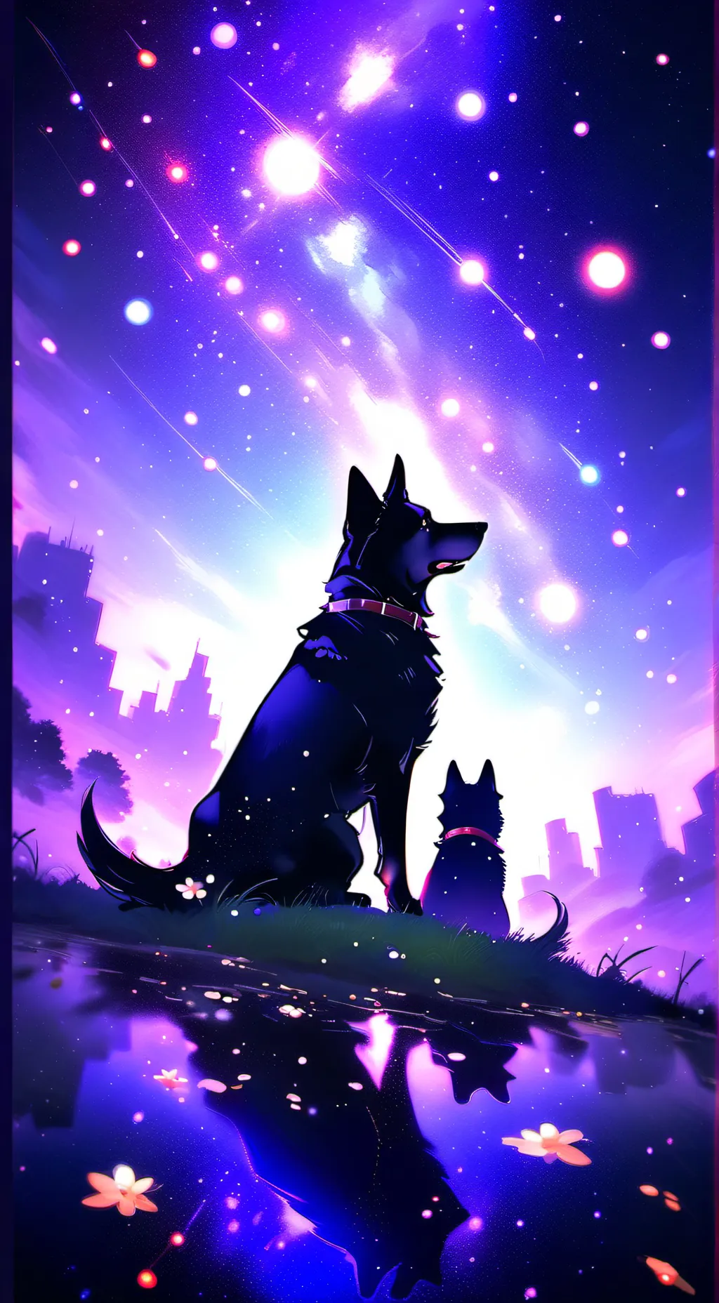 ai character: smiling critters background