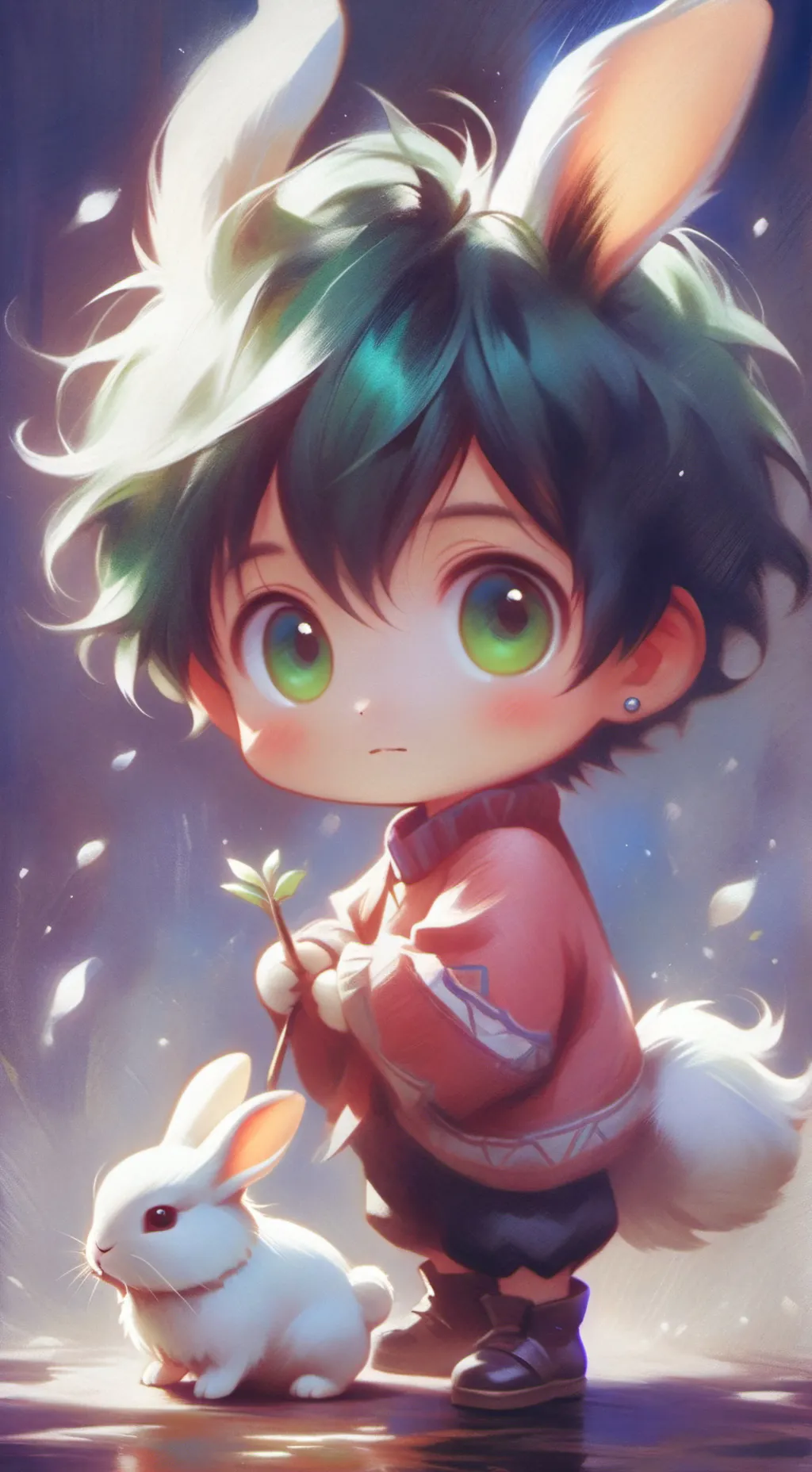 ai character: Bunny Deku/You background
