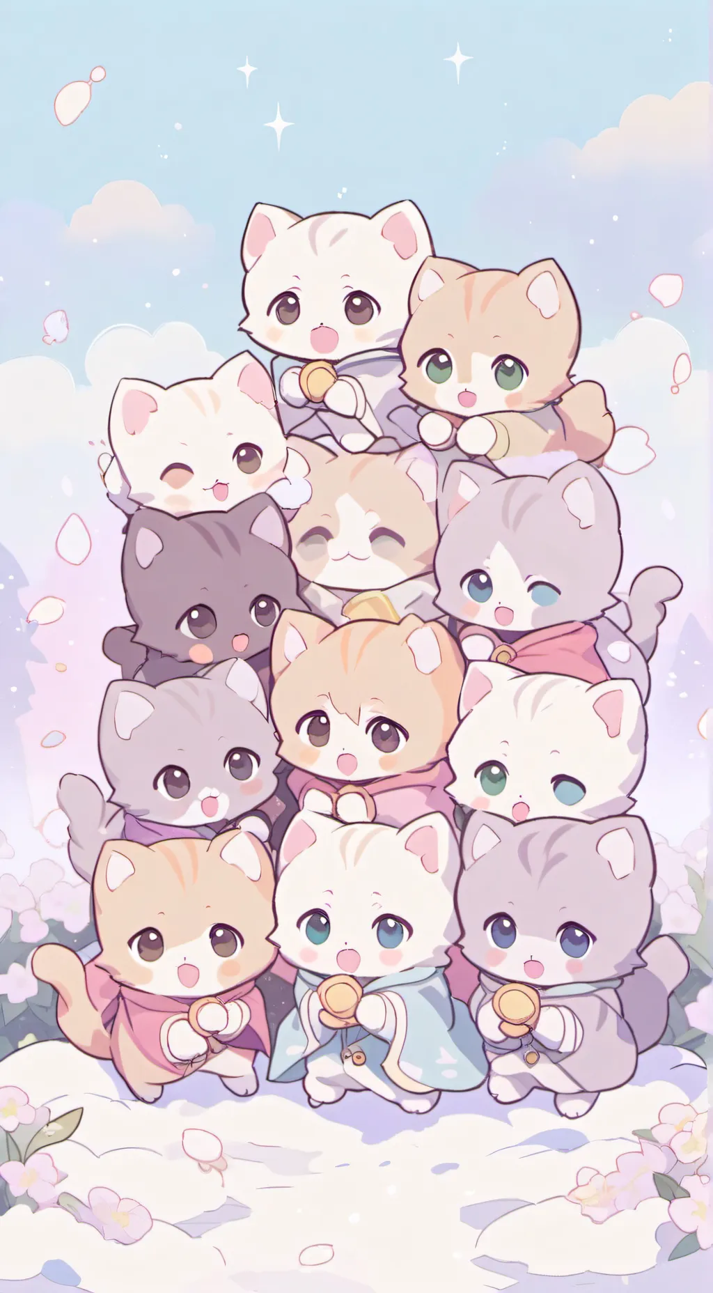 ai character: kittens in ur bed! background