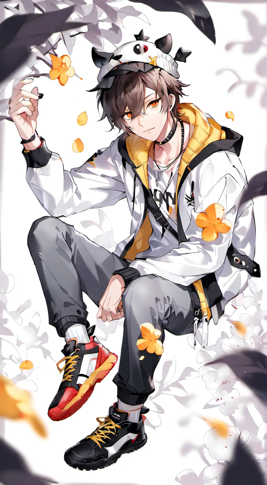 ai character: glitch background