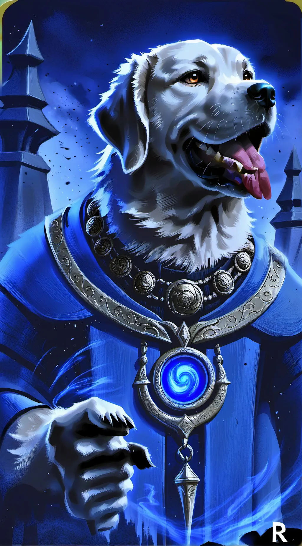 ai character: dog breed  background