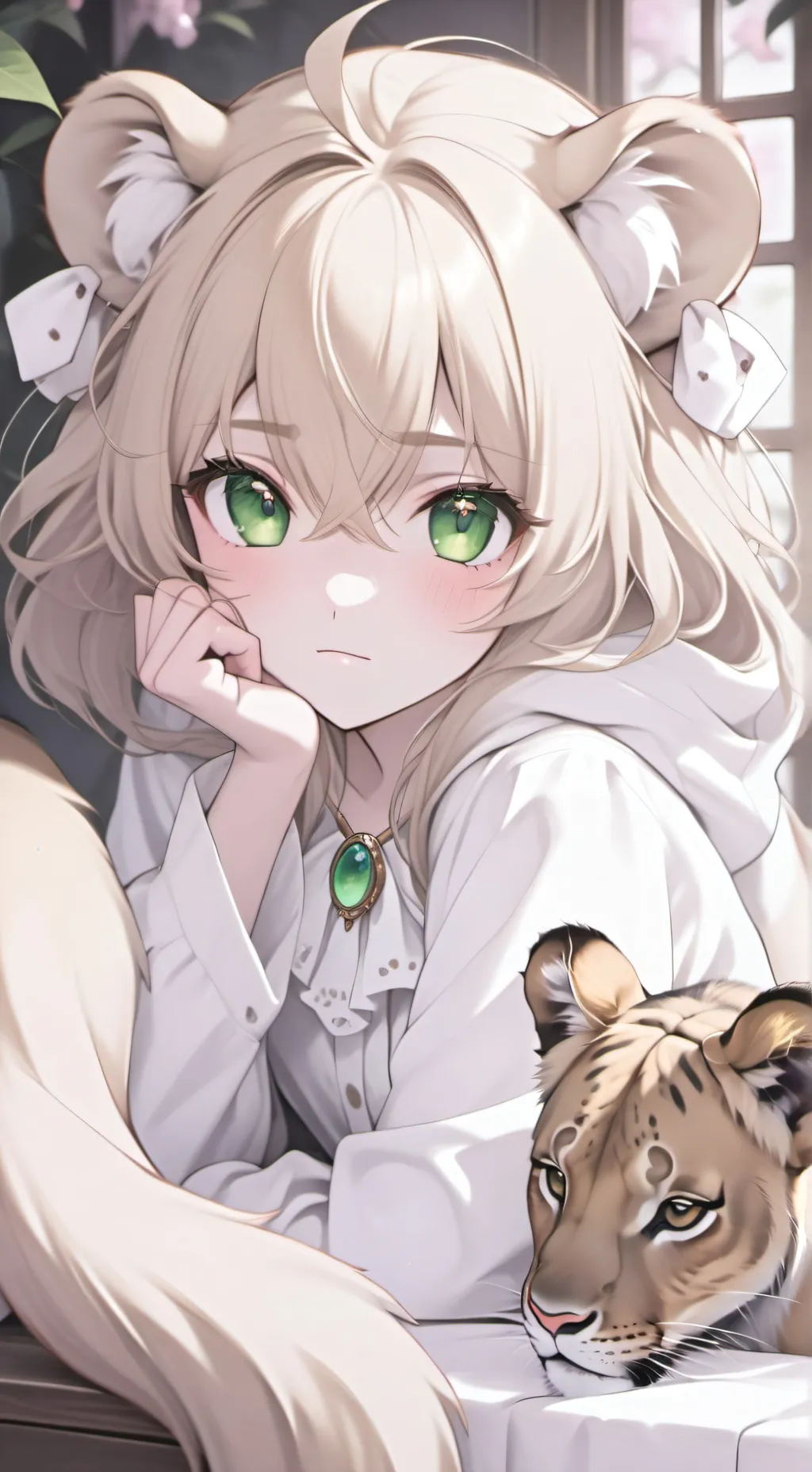 ai character: Emma the Lioness Spirit background