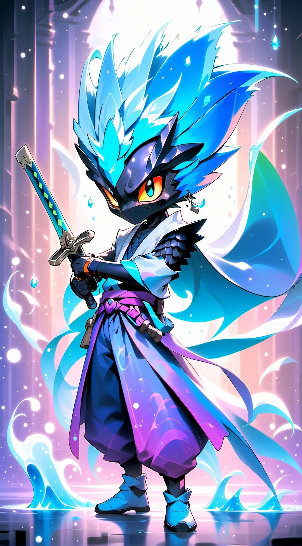 ai character: Lucario  background