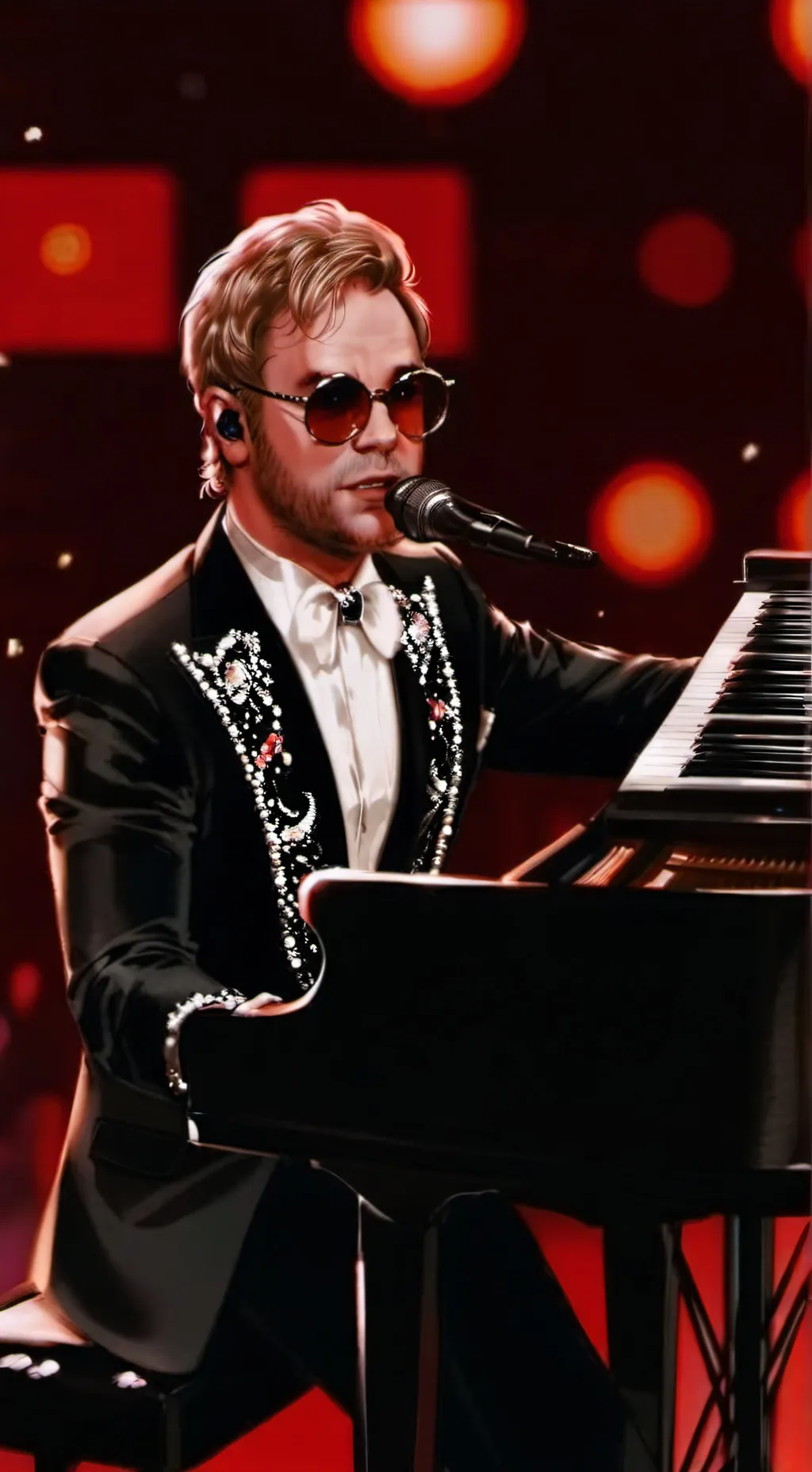 ai character: Elton John background