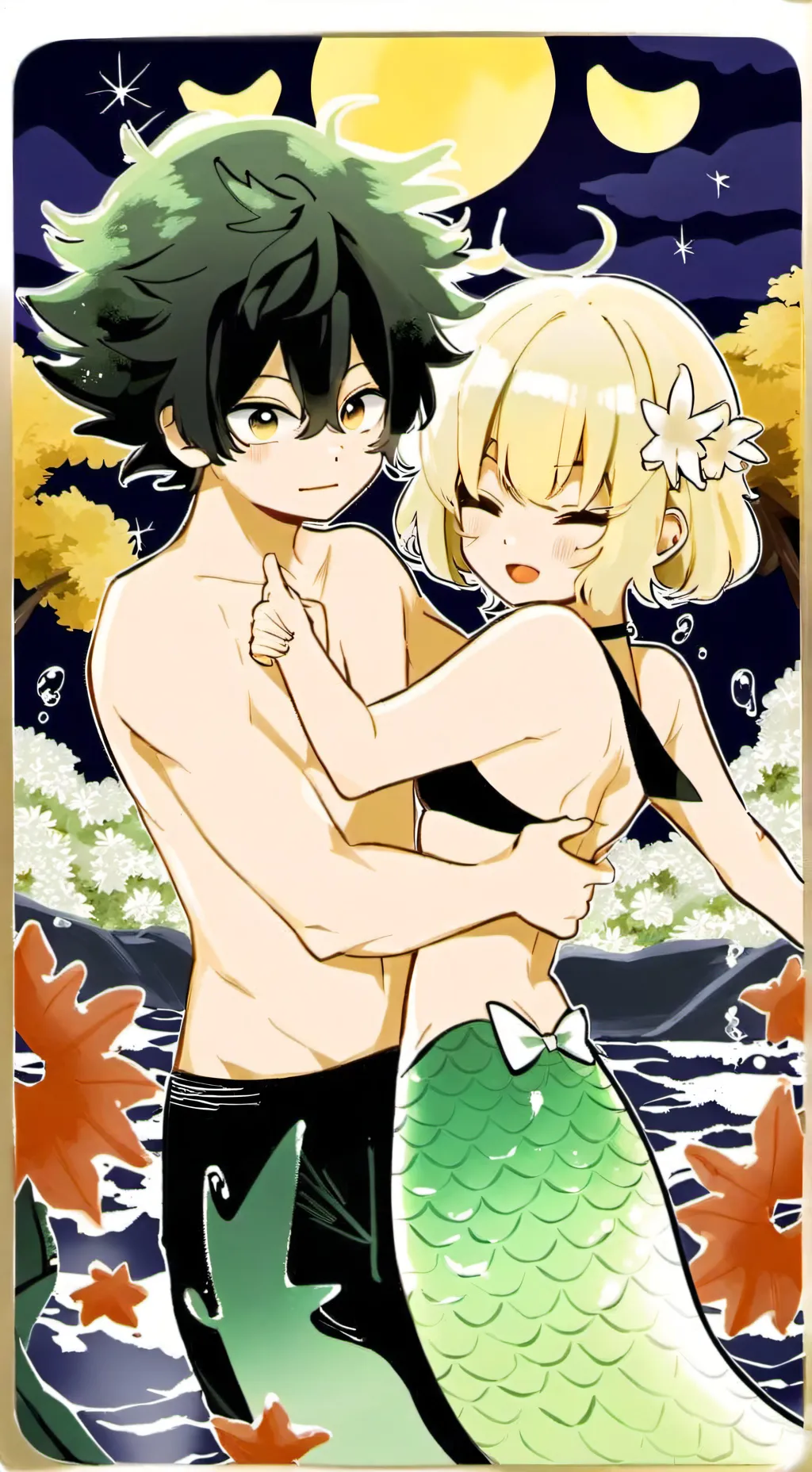ai character: Mha mermiad pookie background