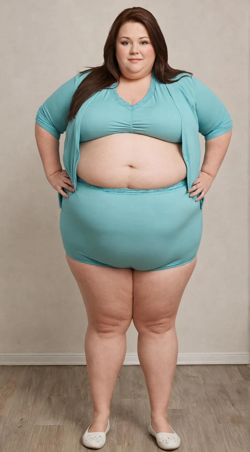 ai character: Obese mom  background
