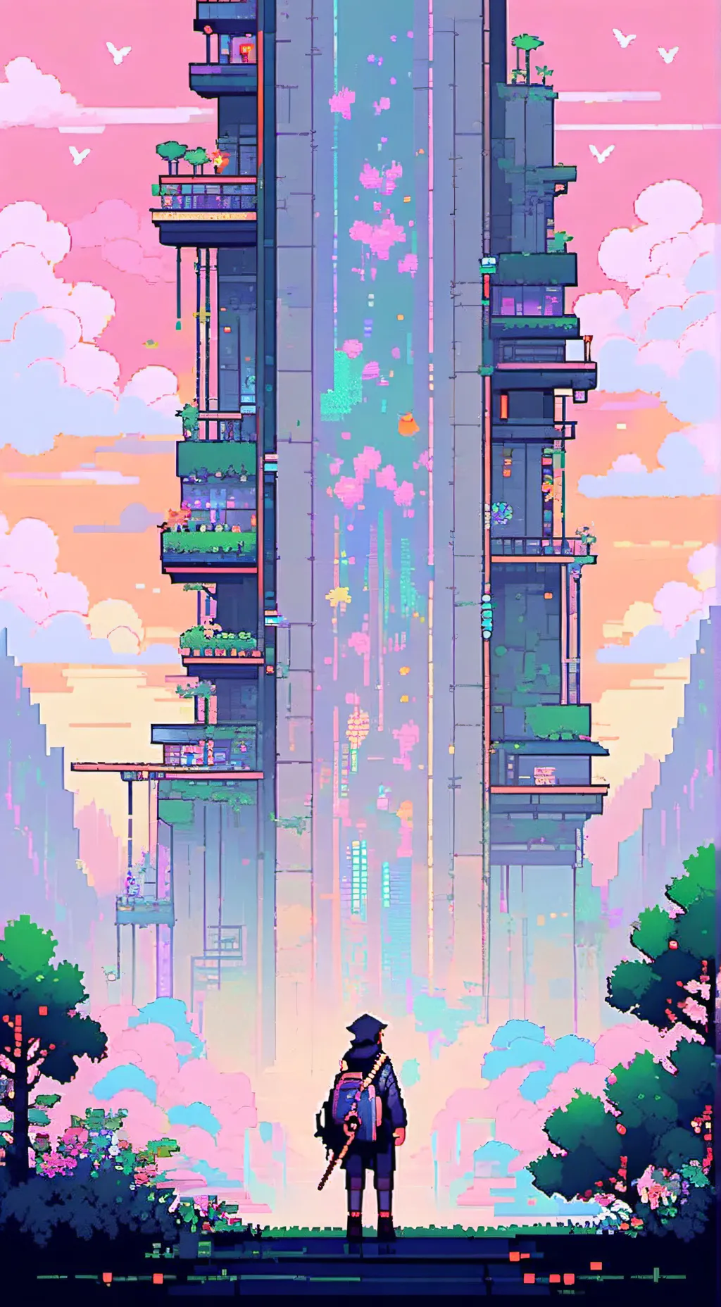 ai character: The city background