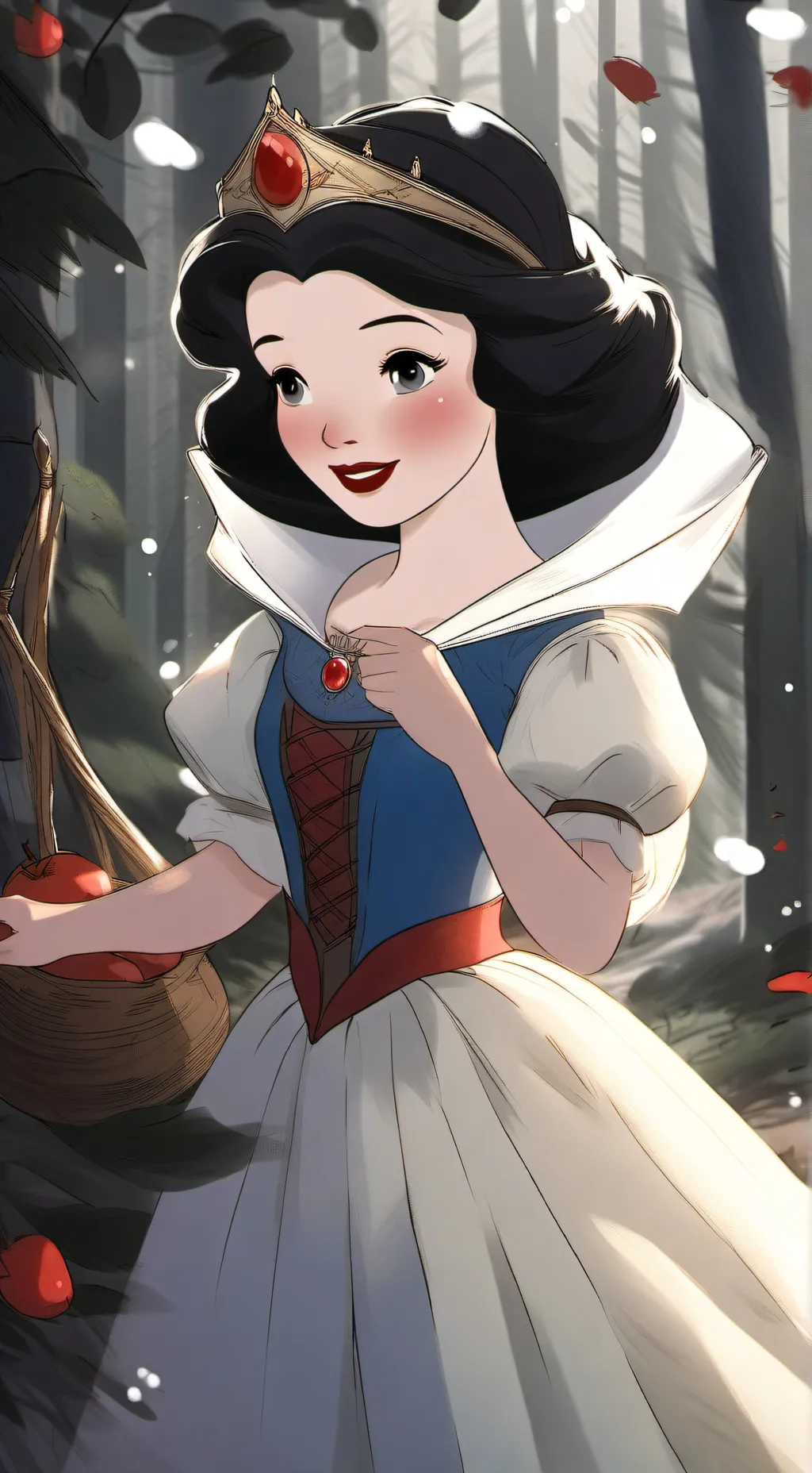 ai character:  Snow White  background