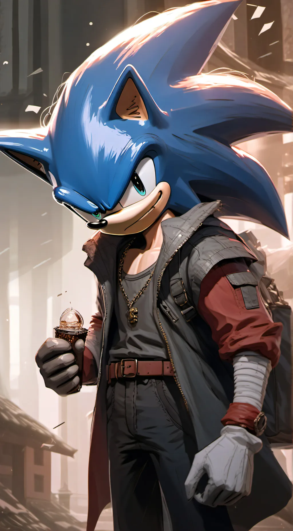 ai character: Sonic prime background