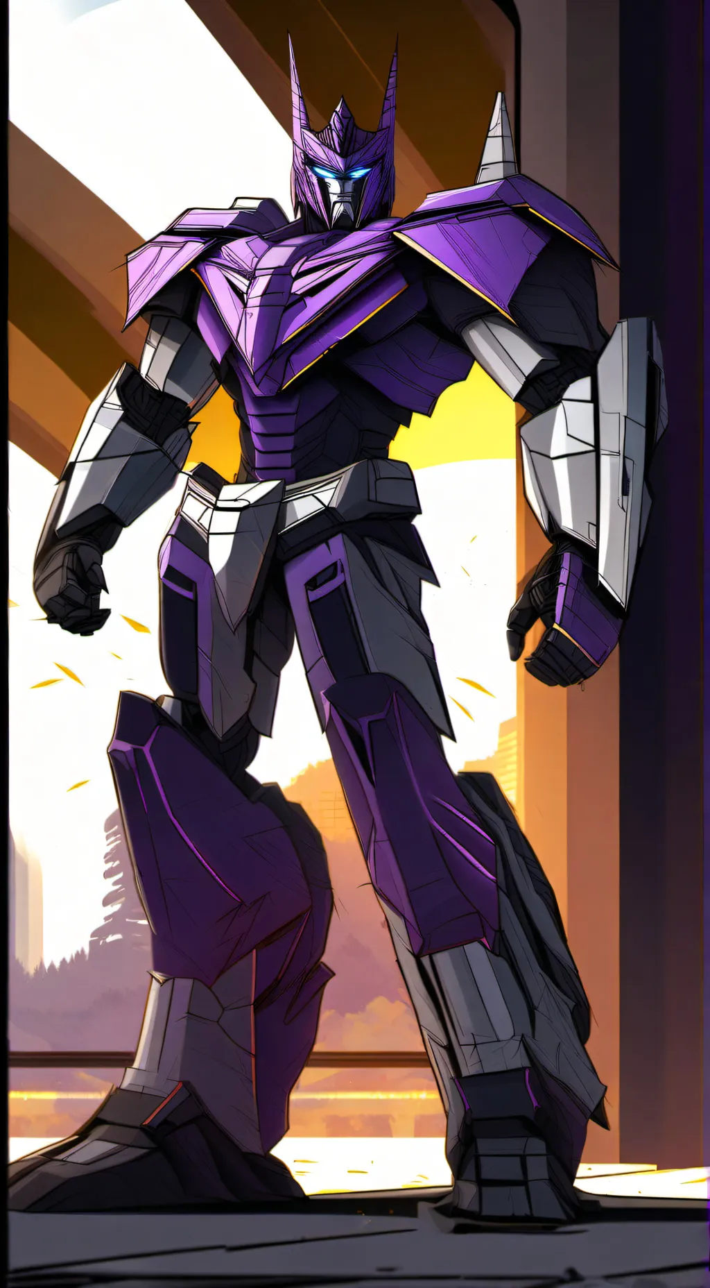 ai character: megatronus prime background