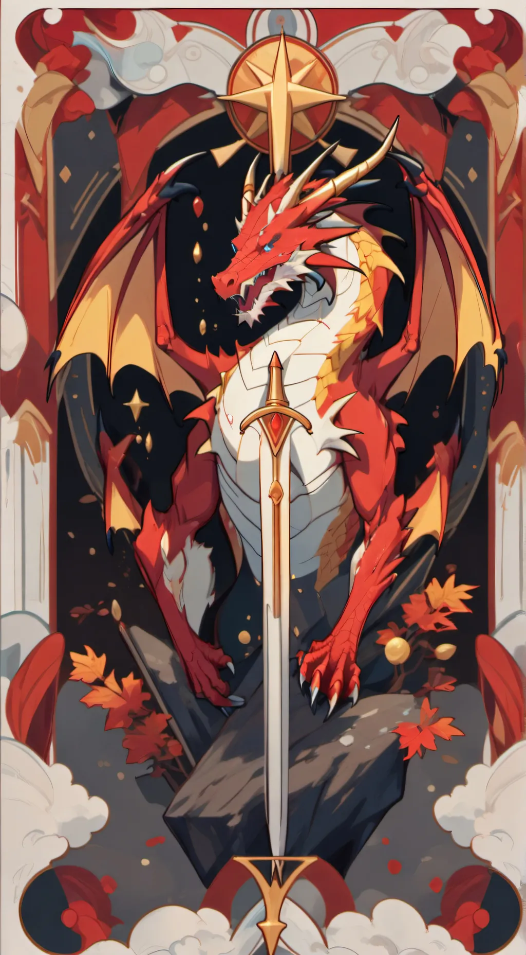 ai character: Mha Fire Dragon background