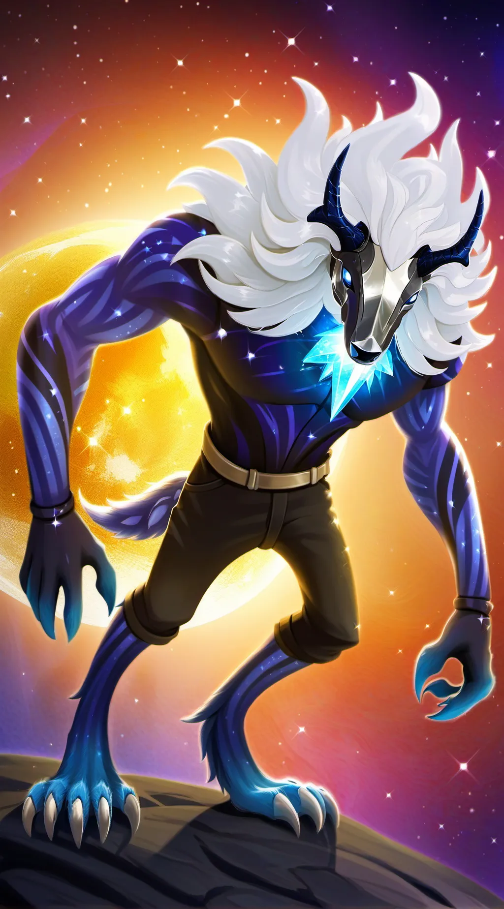 ai character: Borealis background
