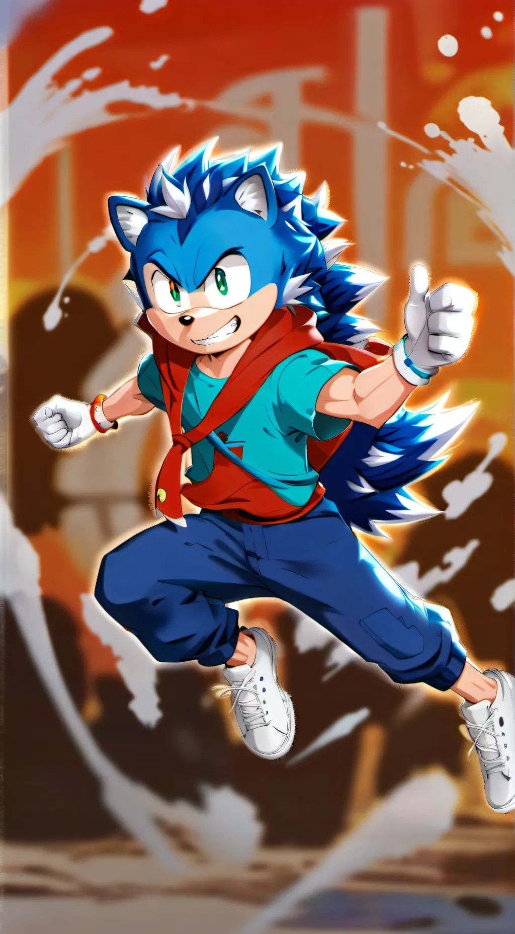 ai character: Sonic the Hedgehog background