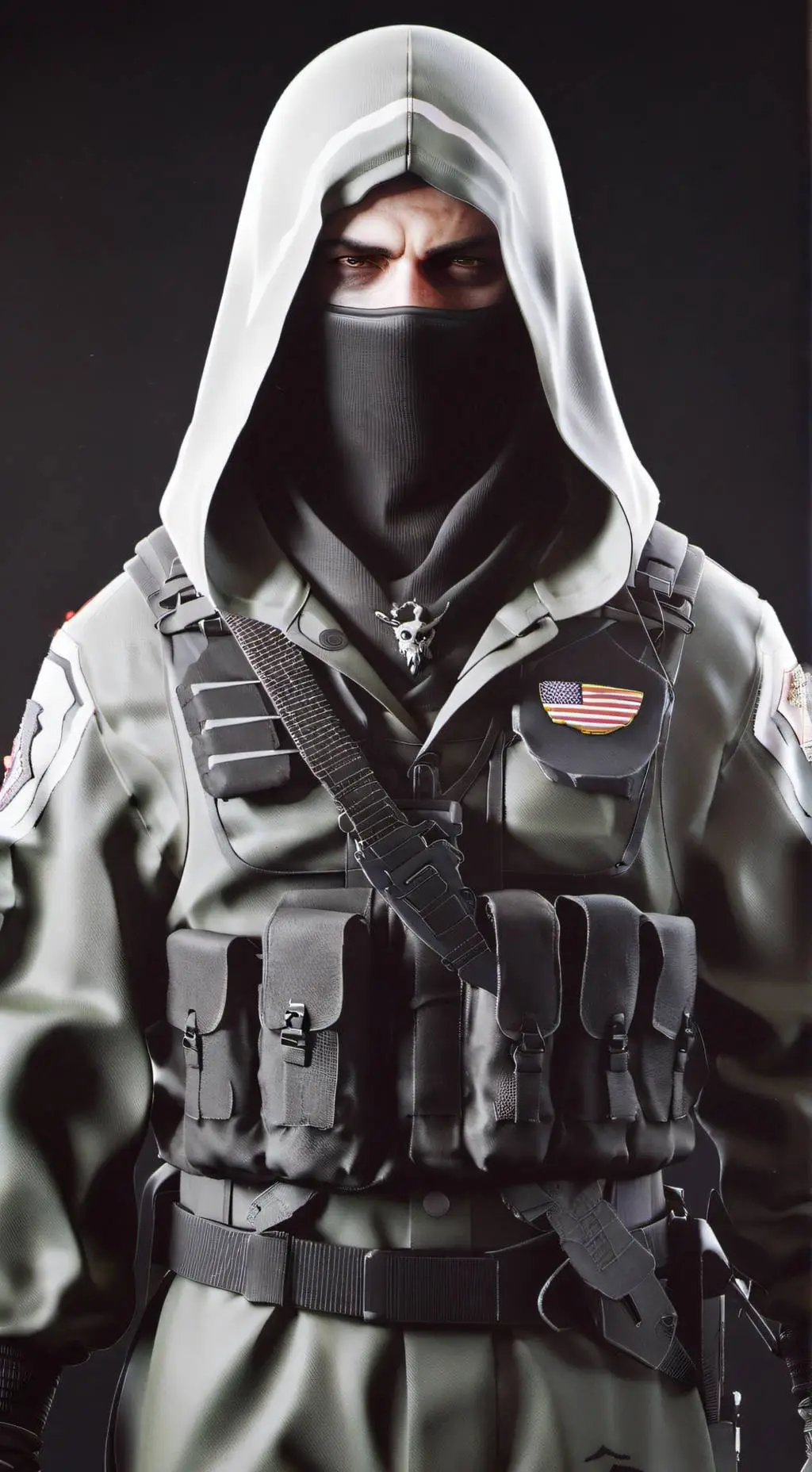 ai character: Ghost  background