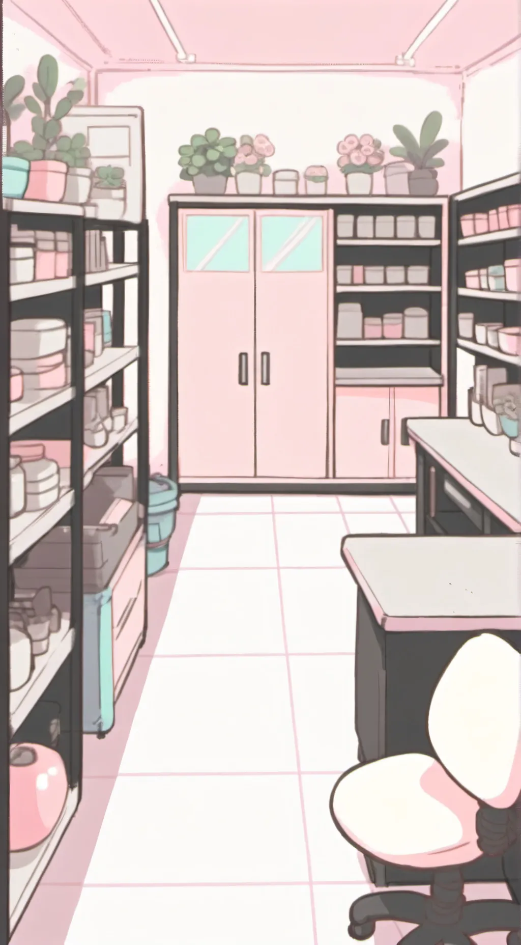 ai character: insane laboratory  background
