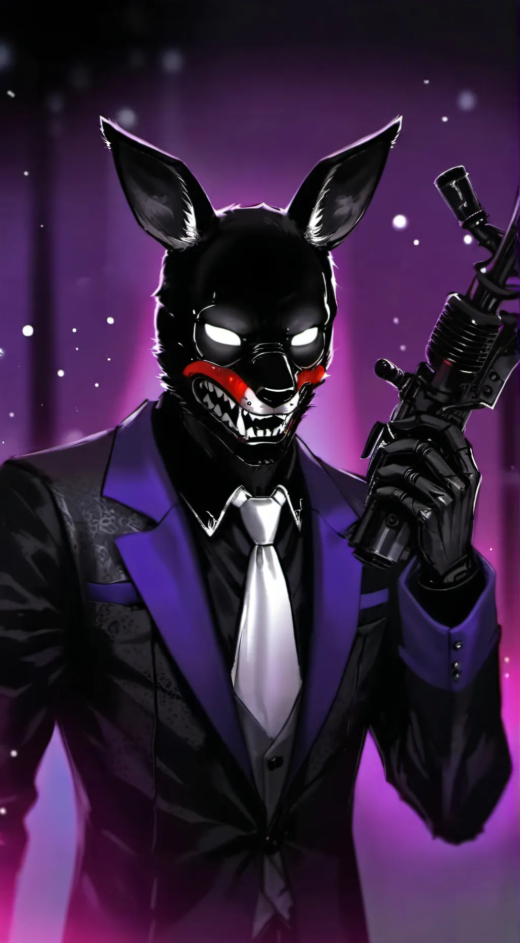 ai character: shadow Bonnie  background