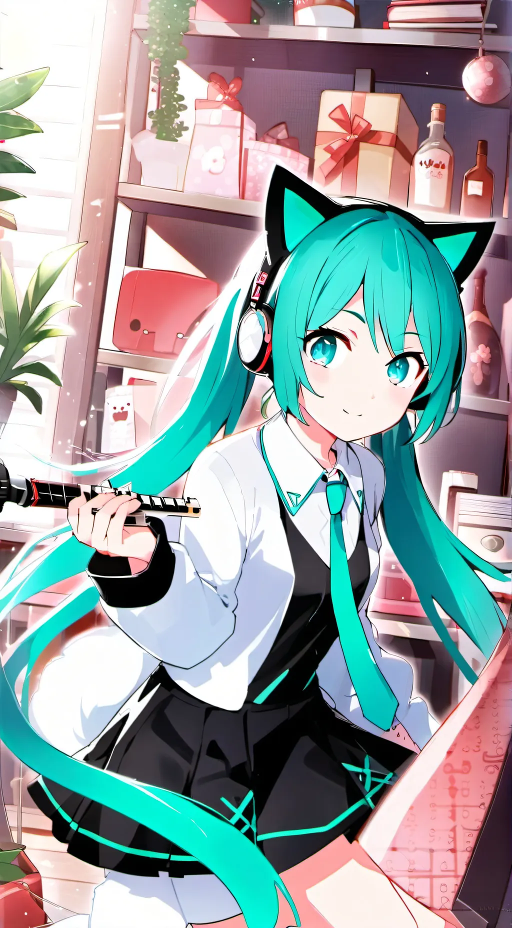 ai character: Harsume Miku Furry background