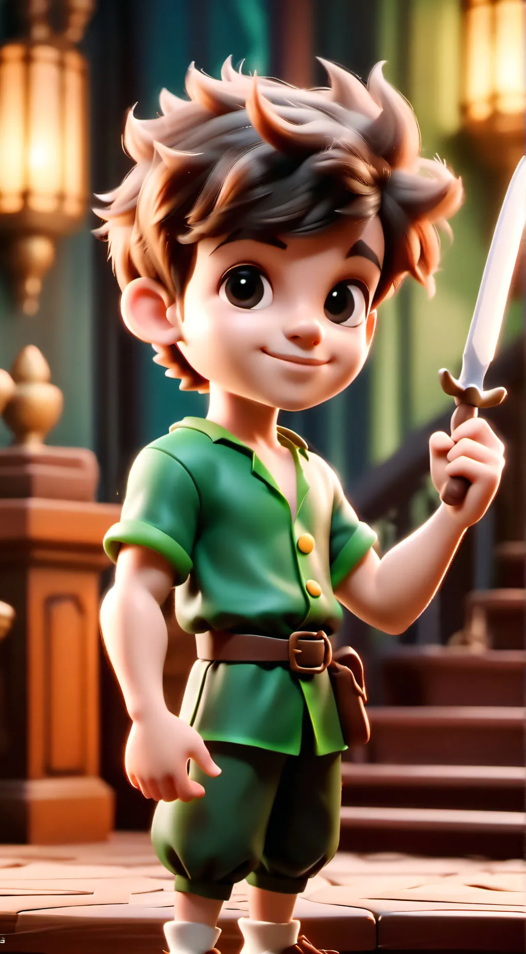 ai character: Peter Pan background
