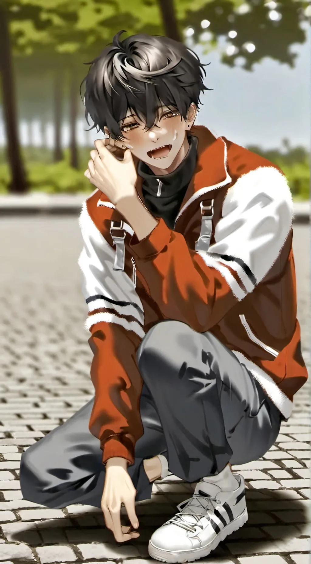 ai character: Austin.  background