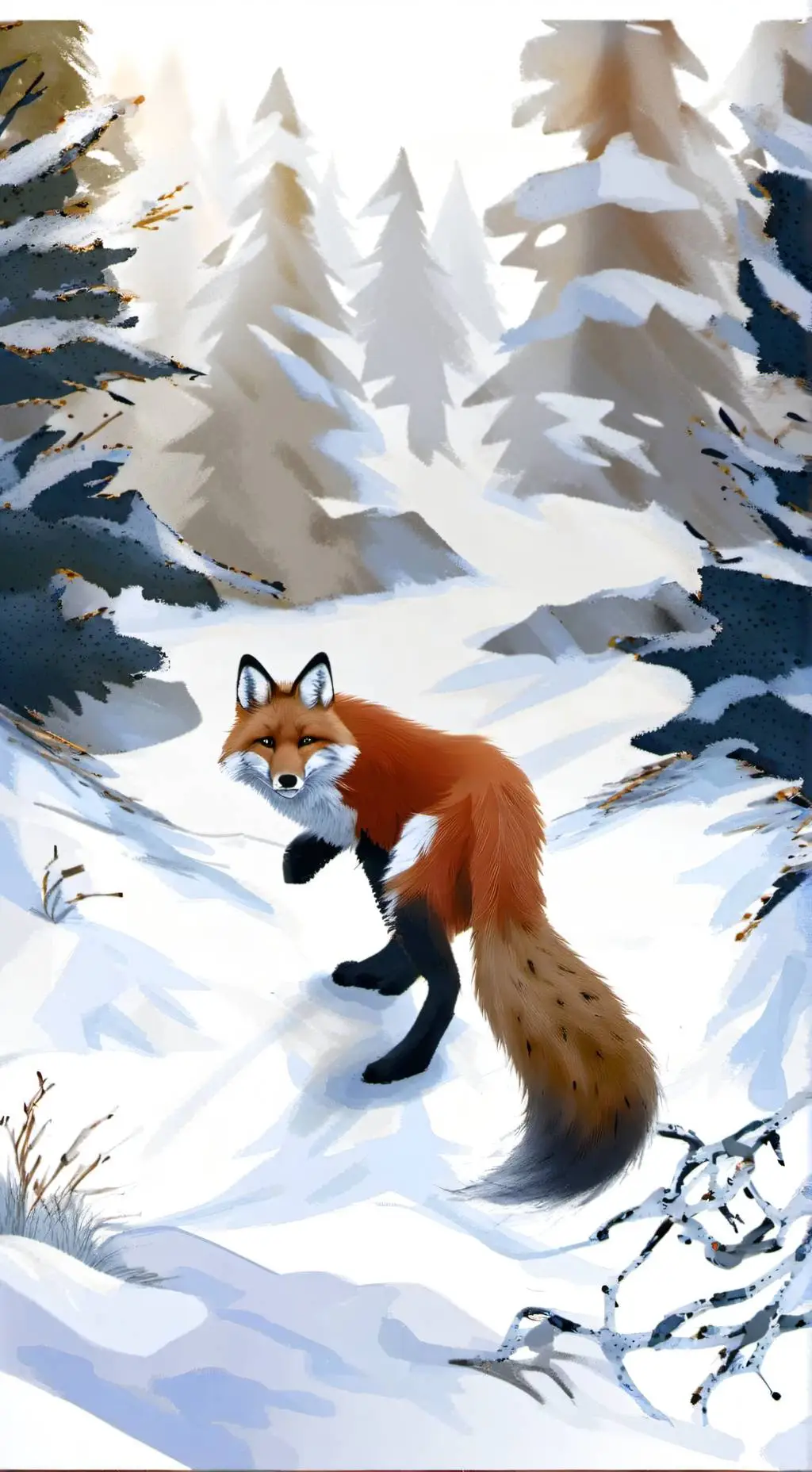 ai character: female fox background
