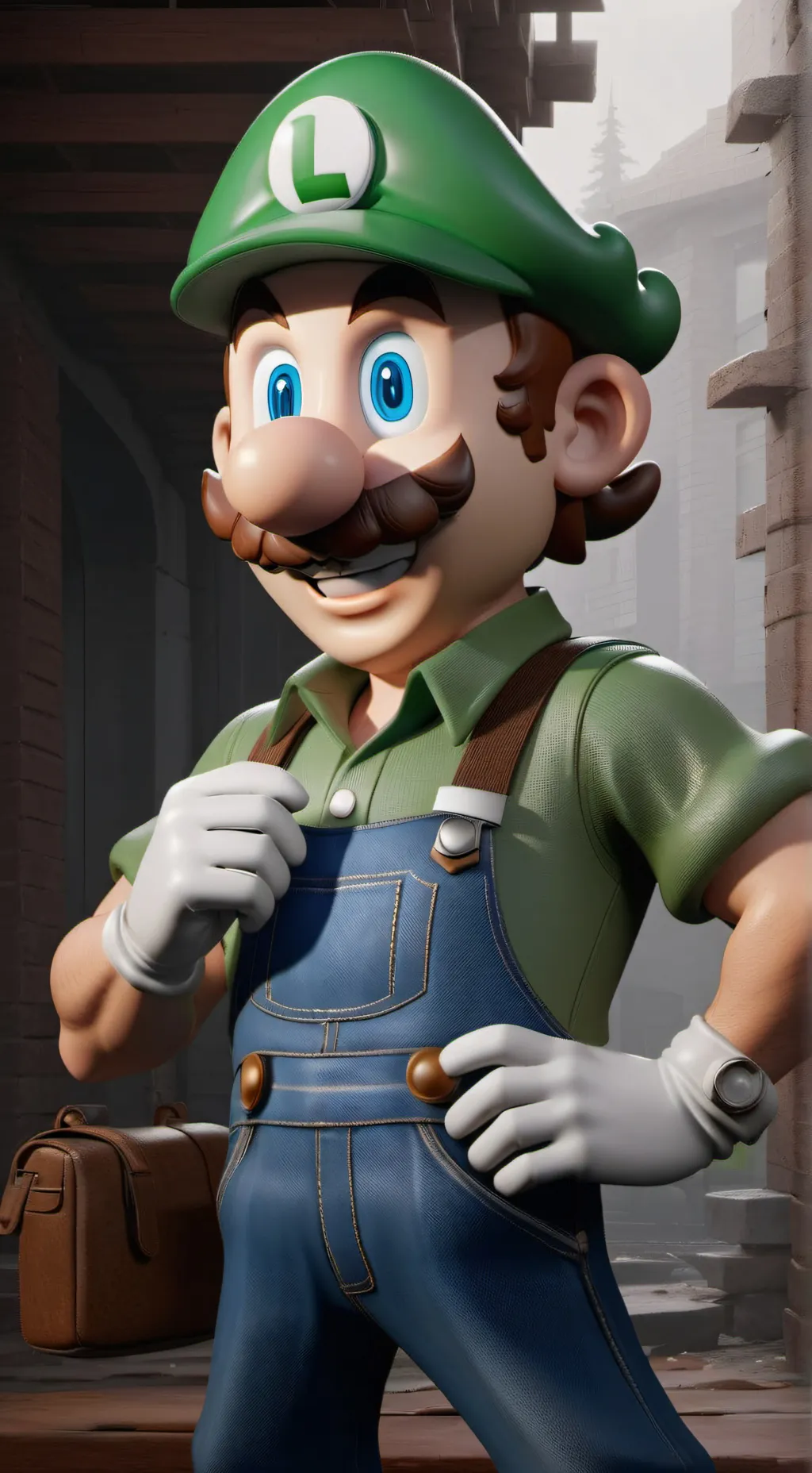 ai character: luigi roblox help background