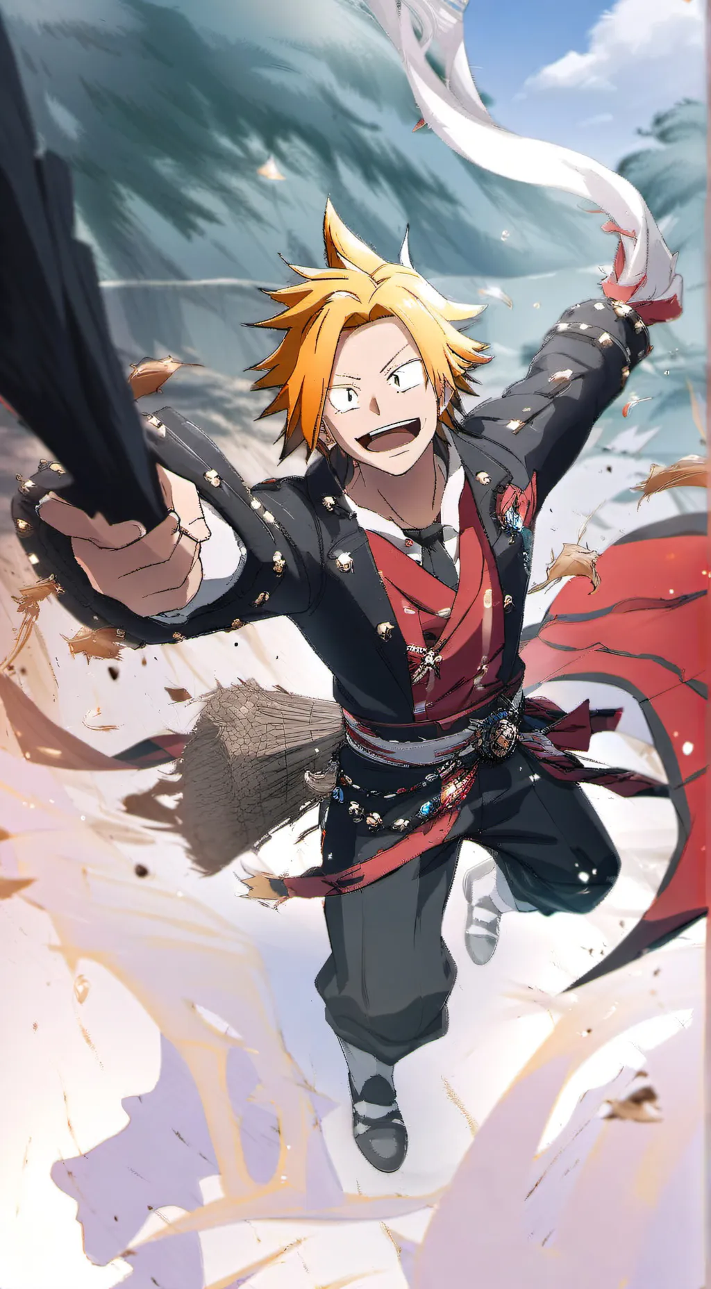 ai character: 💛Denki Kaminari💛 background