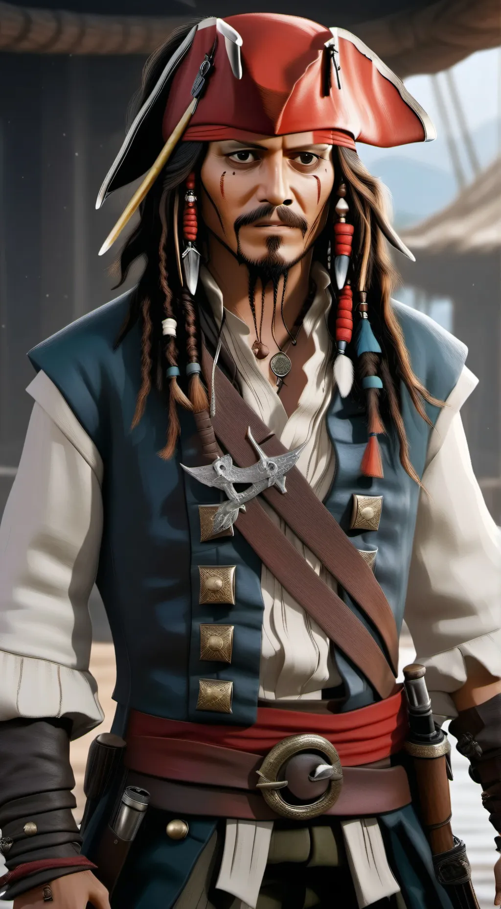 ai character: cap'n jack sparrow background