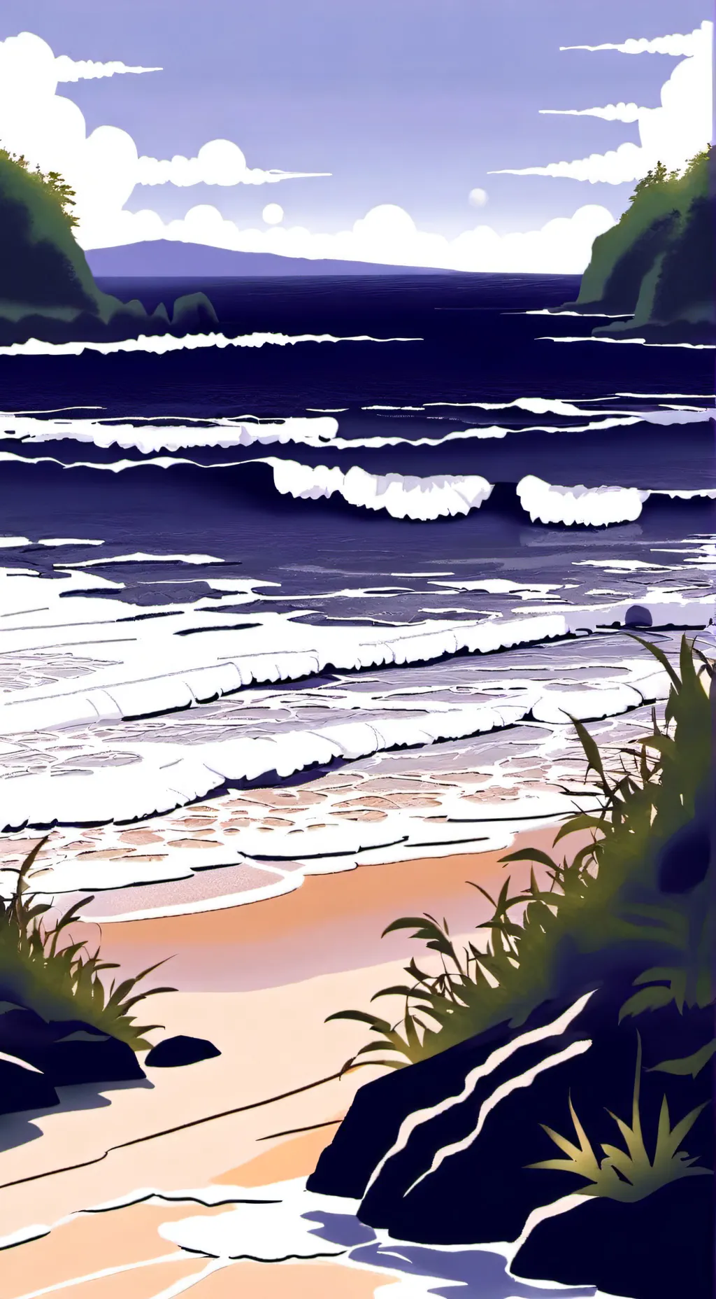 ai character: FPE beach  background
