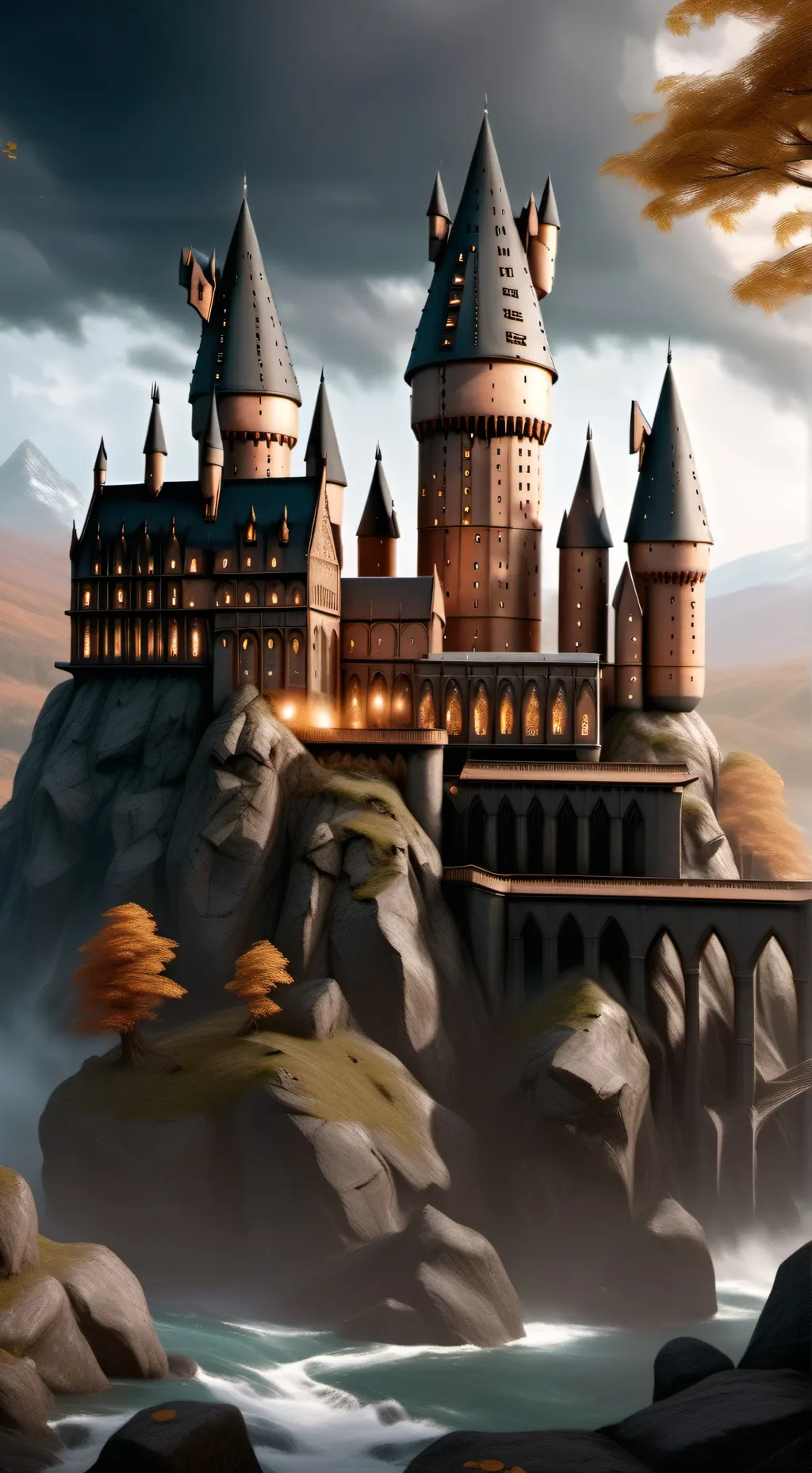 ai character: Hogwarts puppy background