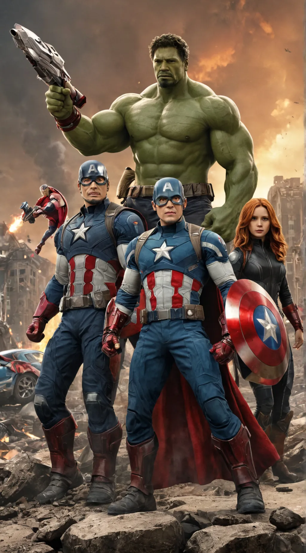 ai character: Avengers birthday  background