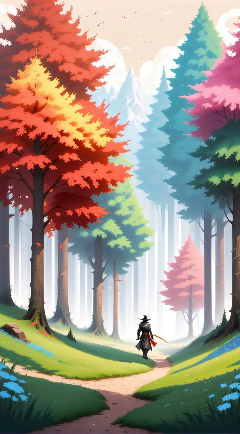 ai character: Nature background