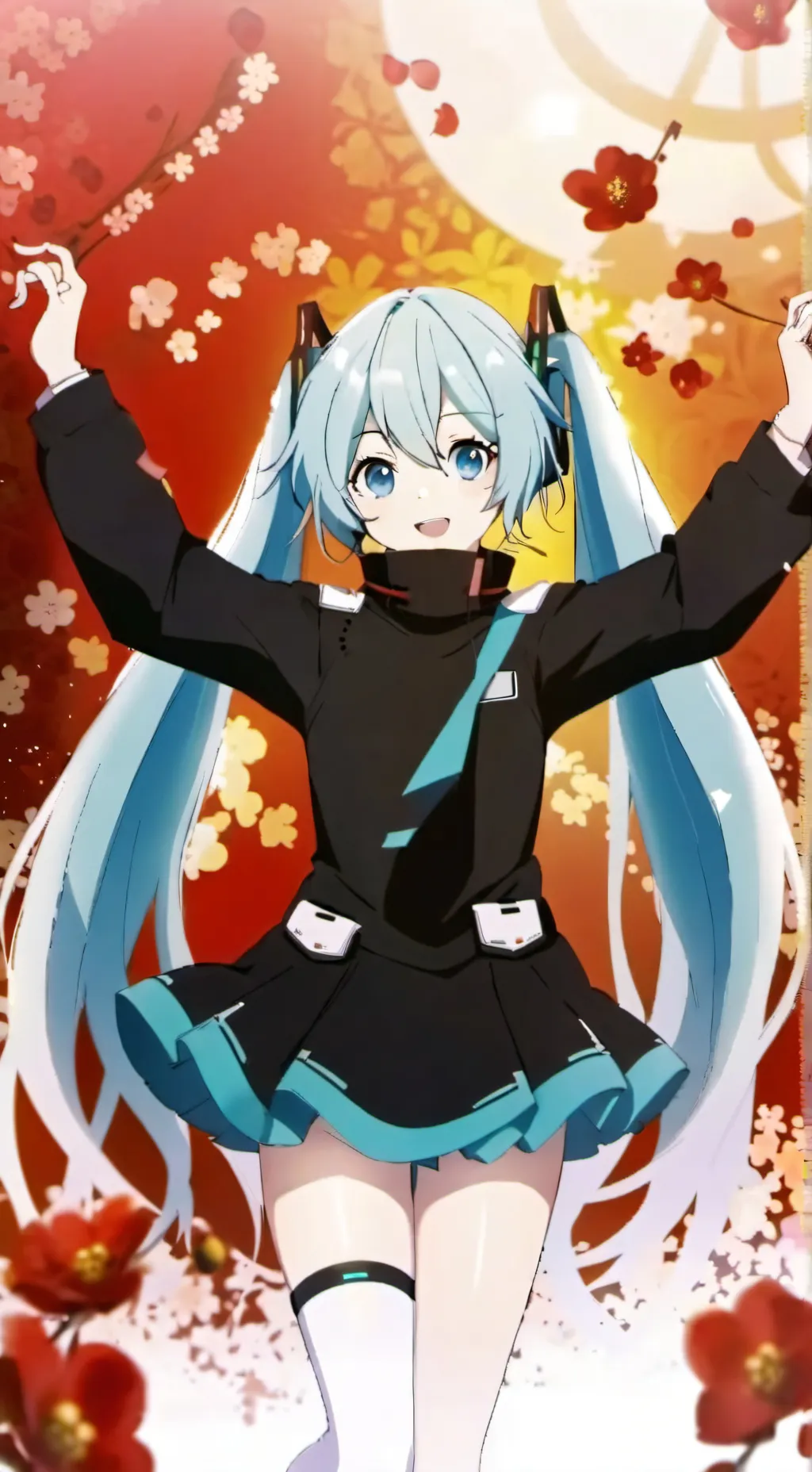 ai character: Hatsune Miku  background