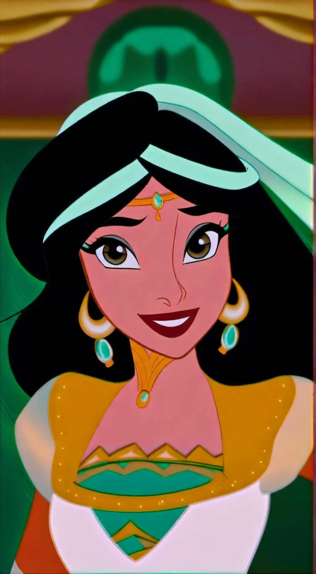 ai character: Princess Jasmine  background