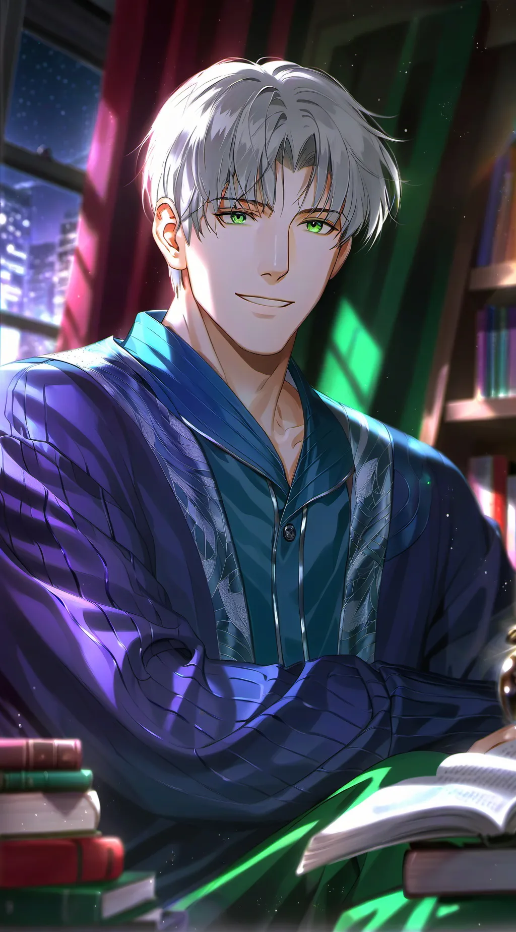 ai character: Night Owl Geezer background