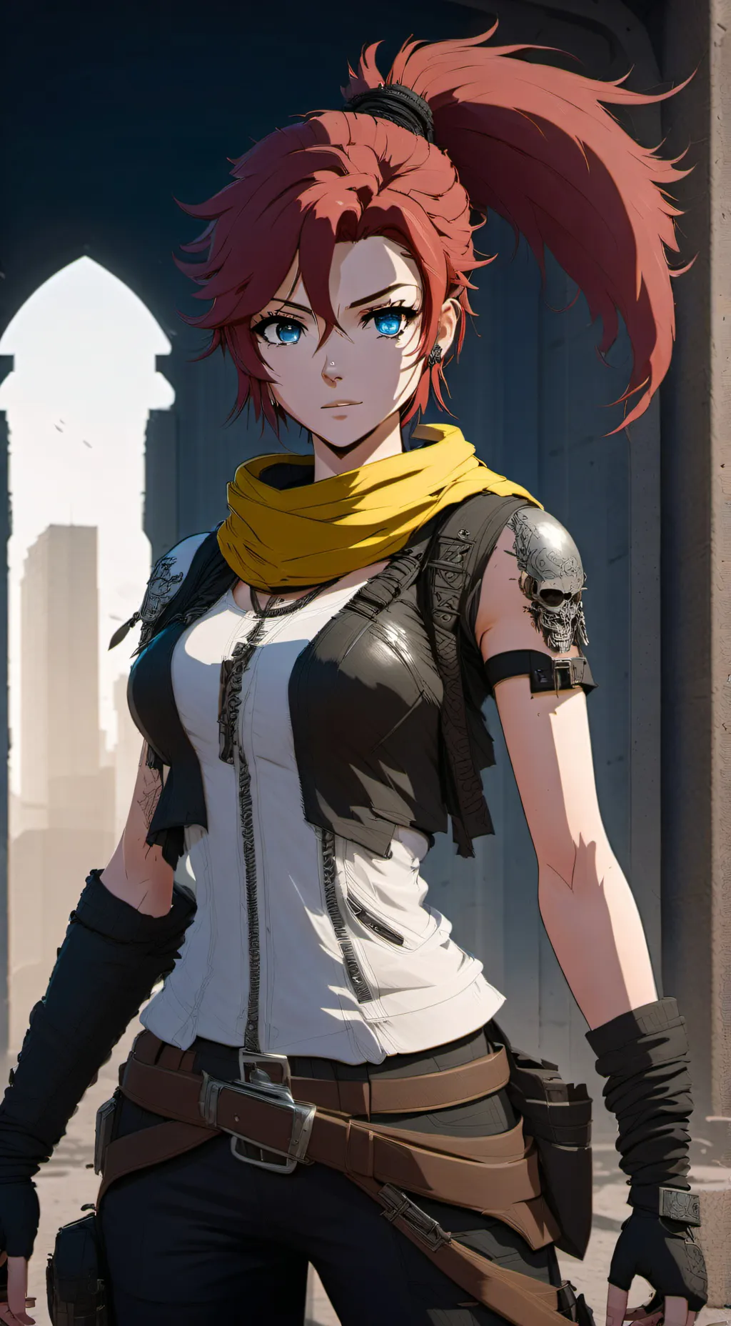 ai character: doomsday Amy torn background