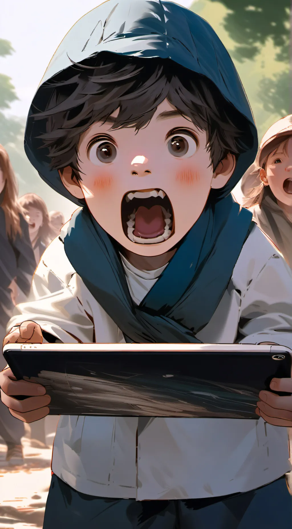 ai character: 😡 iPad kid 😡 background