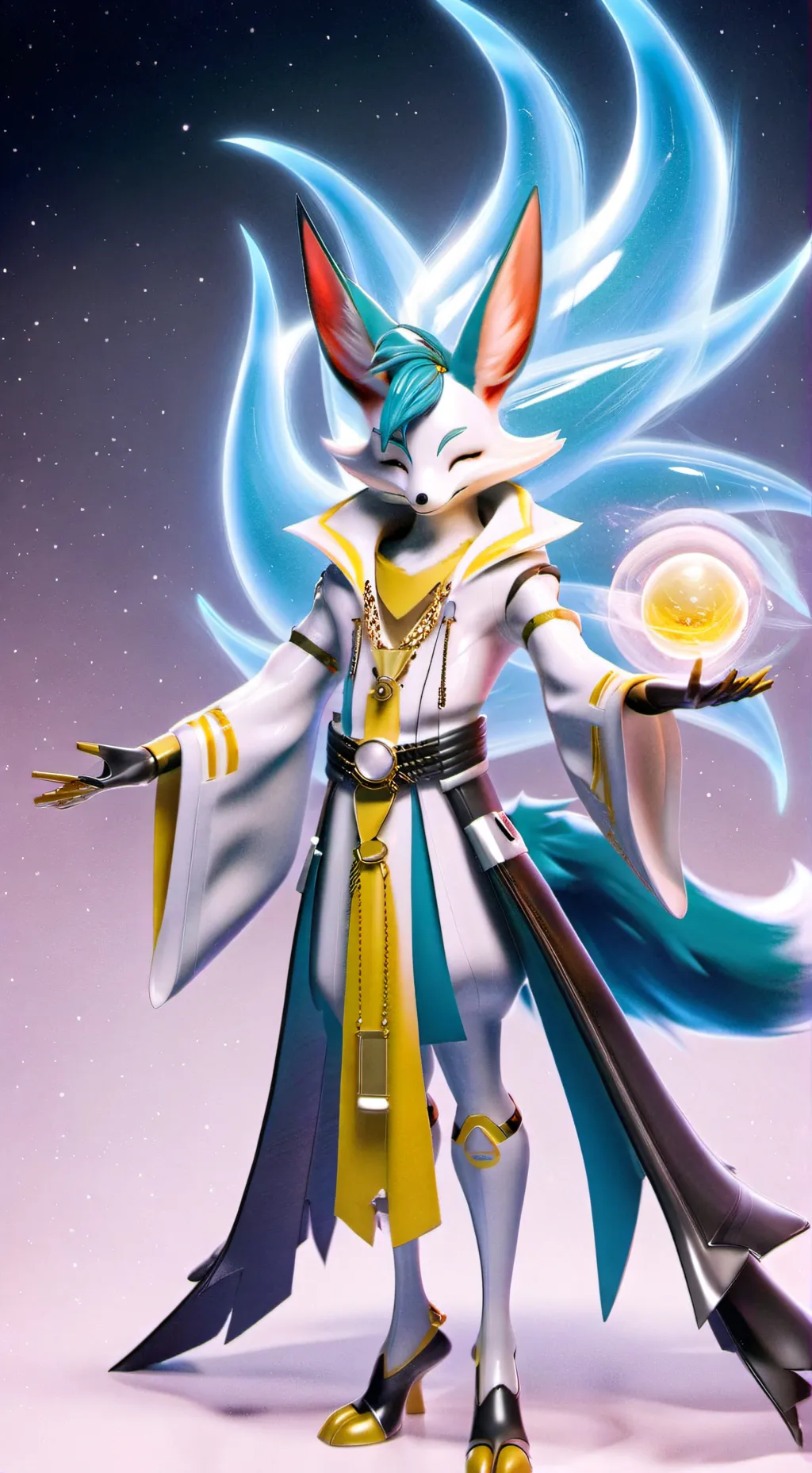 ai character: Delphox background