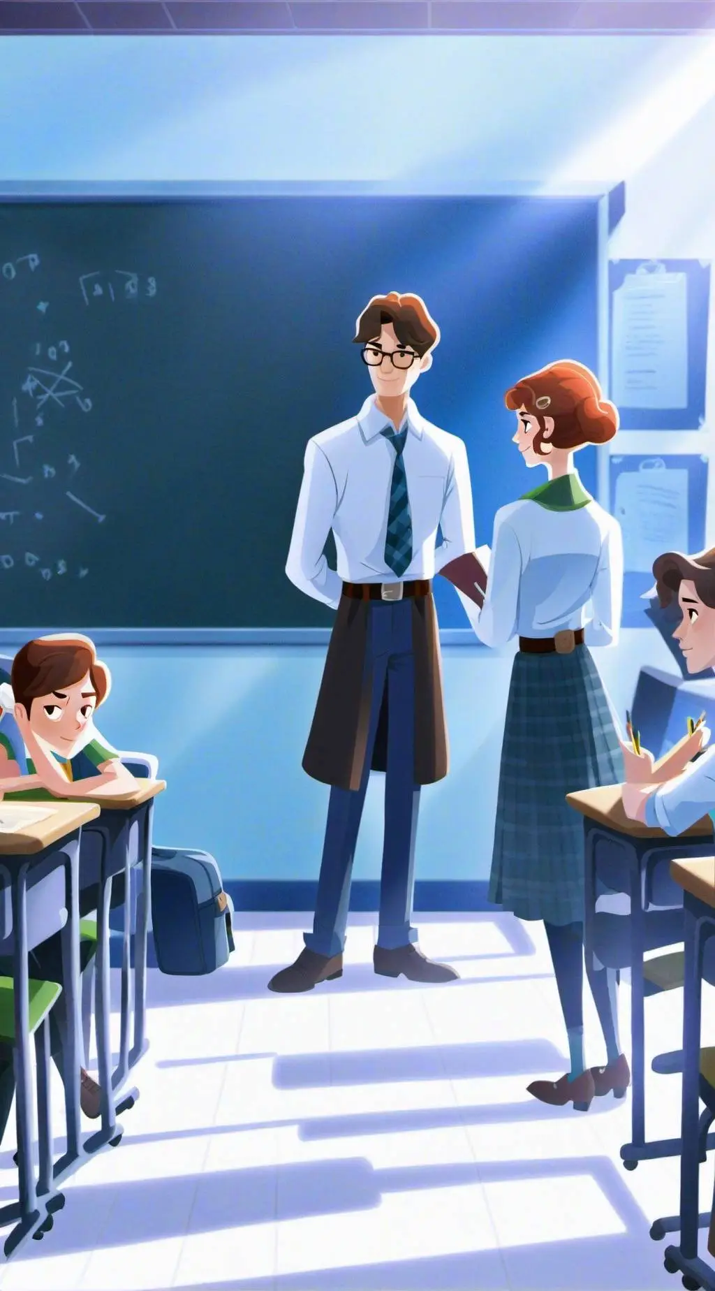 ai character: Classroom background