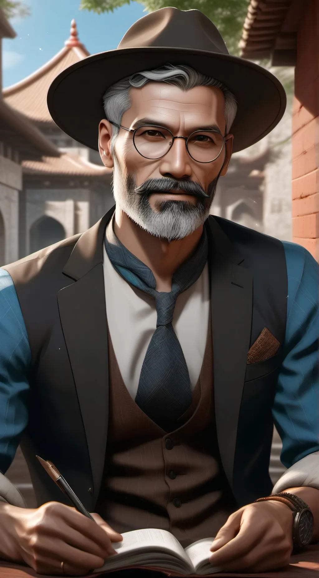 ai character: Soccer match background