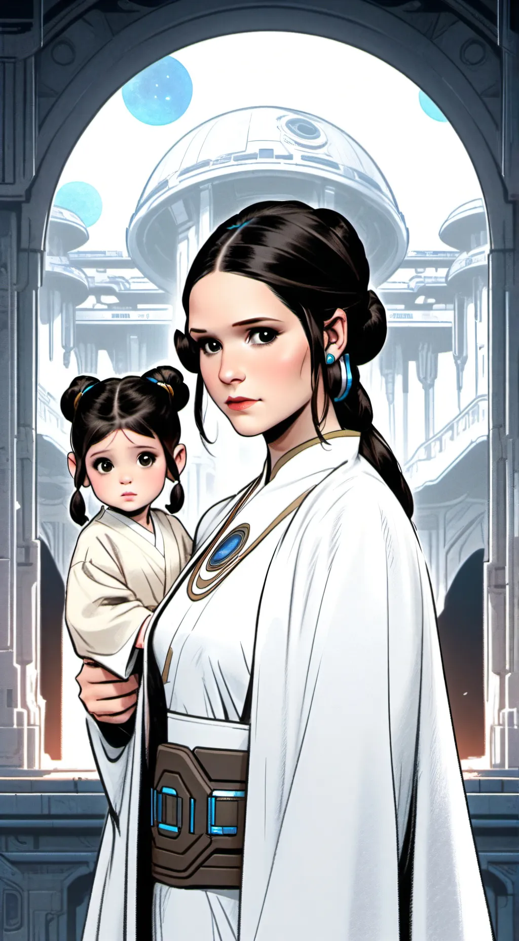 ai character: Leia zoie background