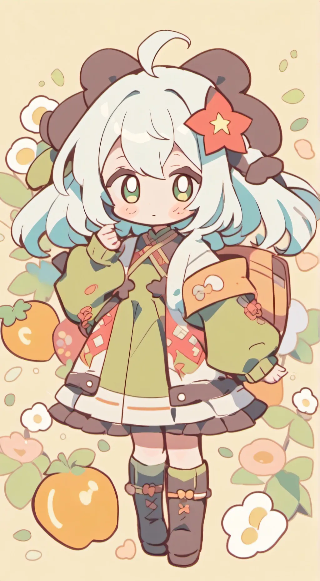 ai character: Abbie turn into a  background
