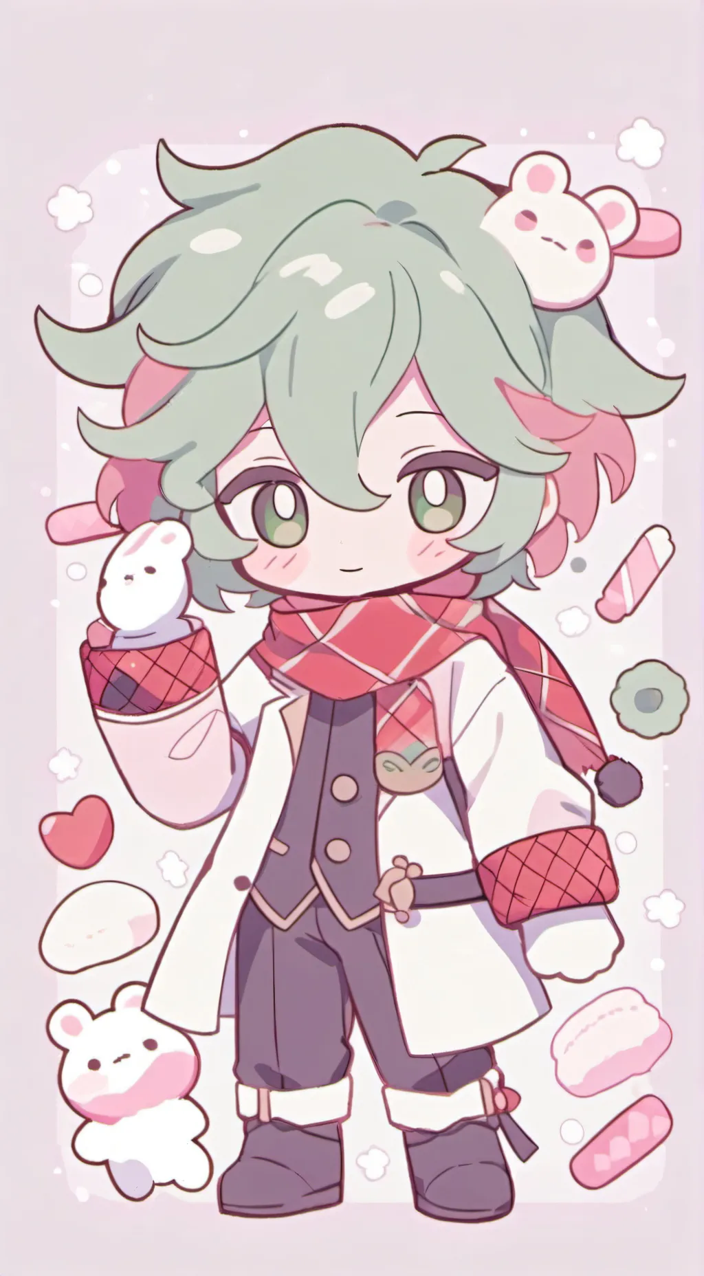 ai character: Dandys world🍰comic background